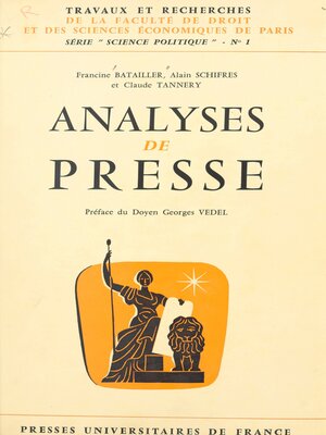 cover image of Analyses de presse